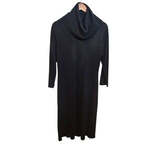 In The Loop Women's Black Cowl Neck Long Sleeve Knit Sweater Dress L
